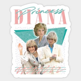 Princess Diana // Retro 80s Fan Artwork Sticker